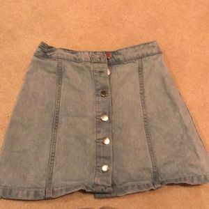 Light wash denim skirt